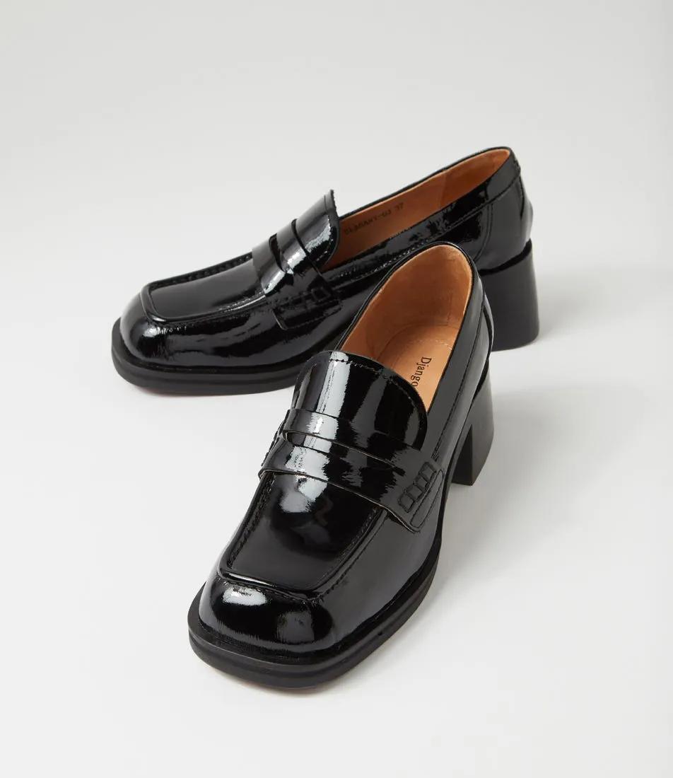 DJANGO & JULIETTE Elagant Black Patent Leather Heels