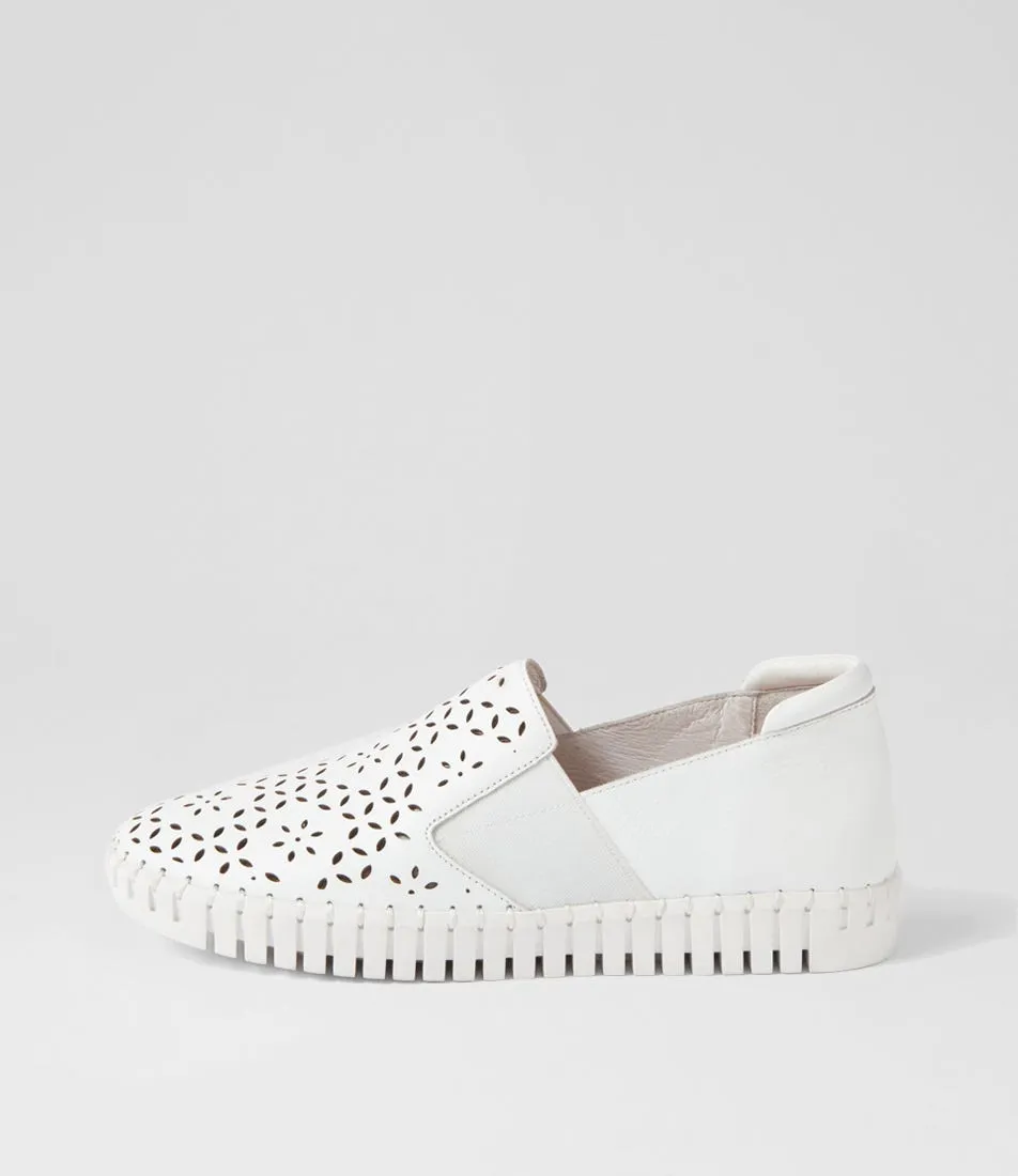 DJANGO & JULIETTE Harel White Leather Sneakers