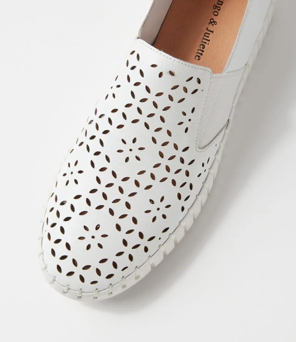 DJANGO & JULIETTE Harel White Leather Sneakers