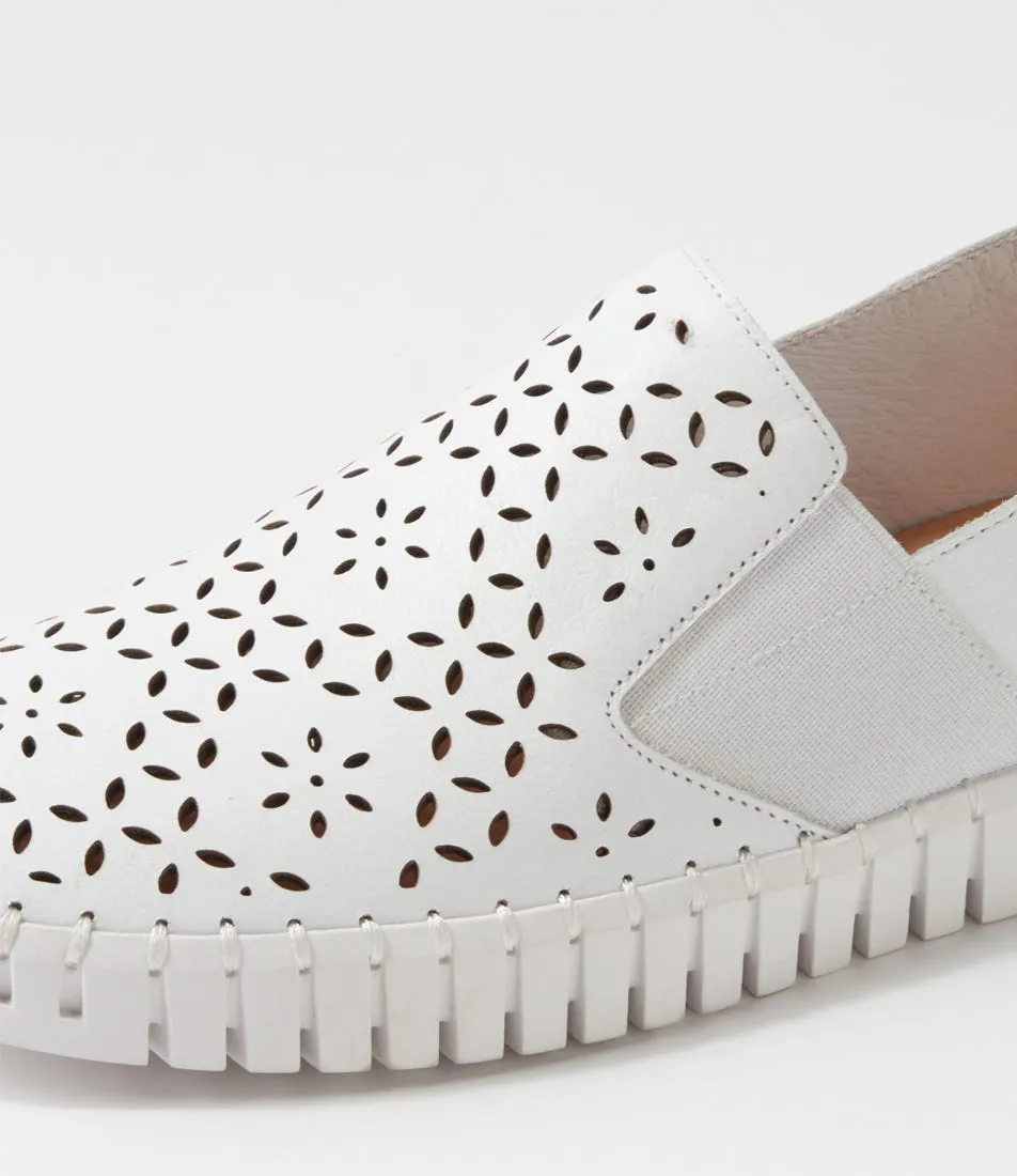 DJANGO & JULIETTE Harel White Leather Sneakers