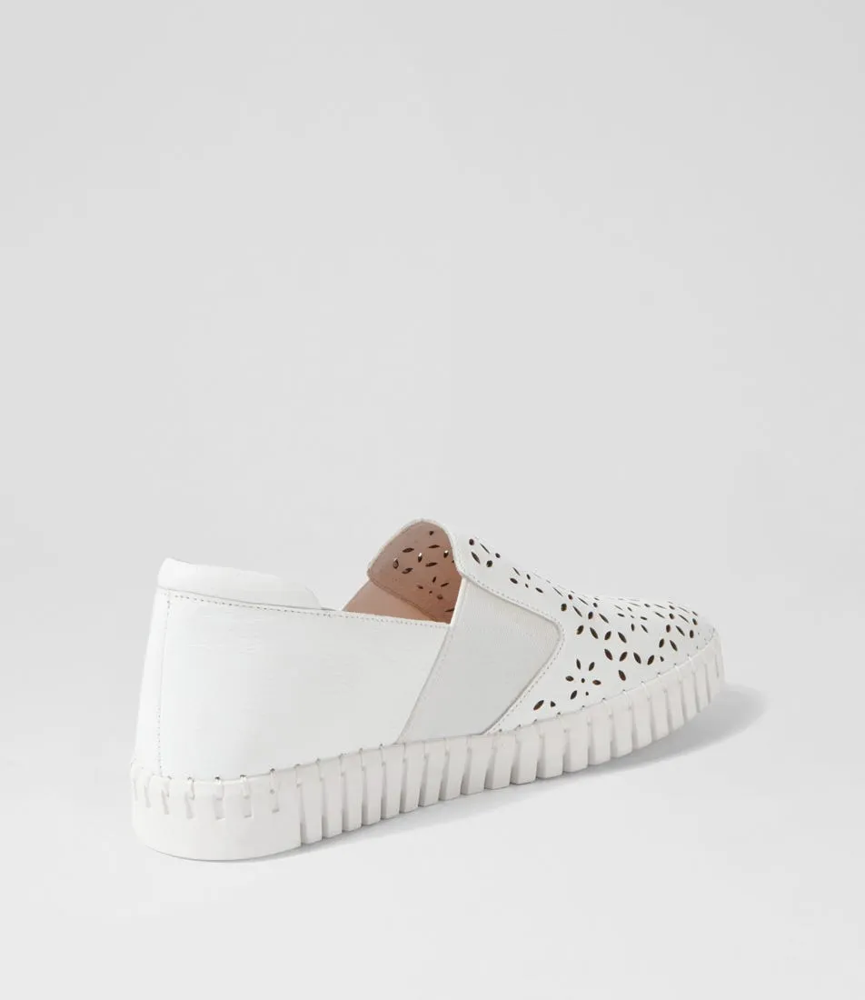 DJANGO & JULIETTE Harel White Leather Sneakers