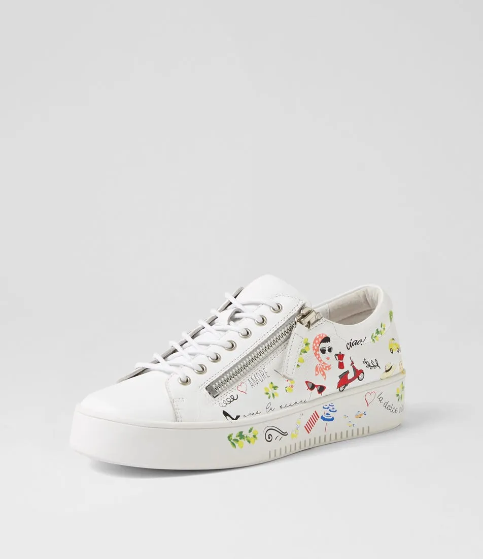 DJANGO & JULIETTE Loliday White Multi Sneakers