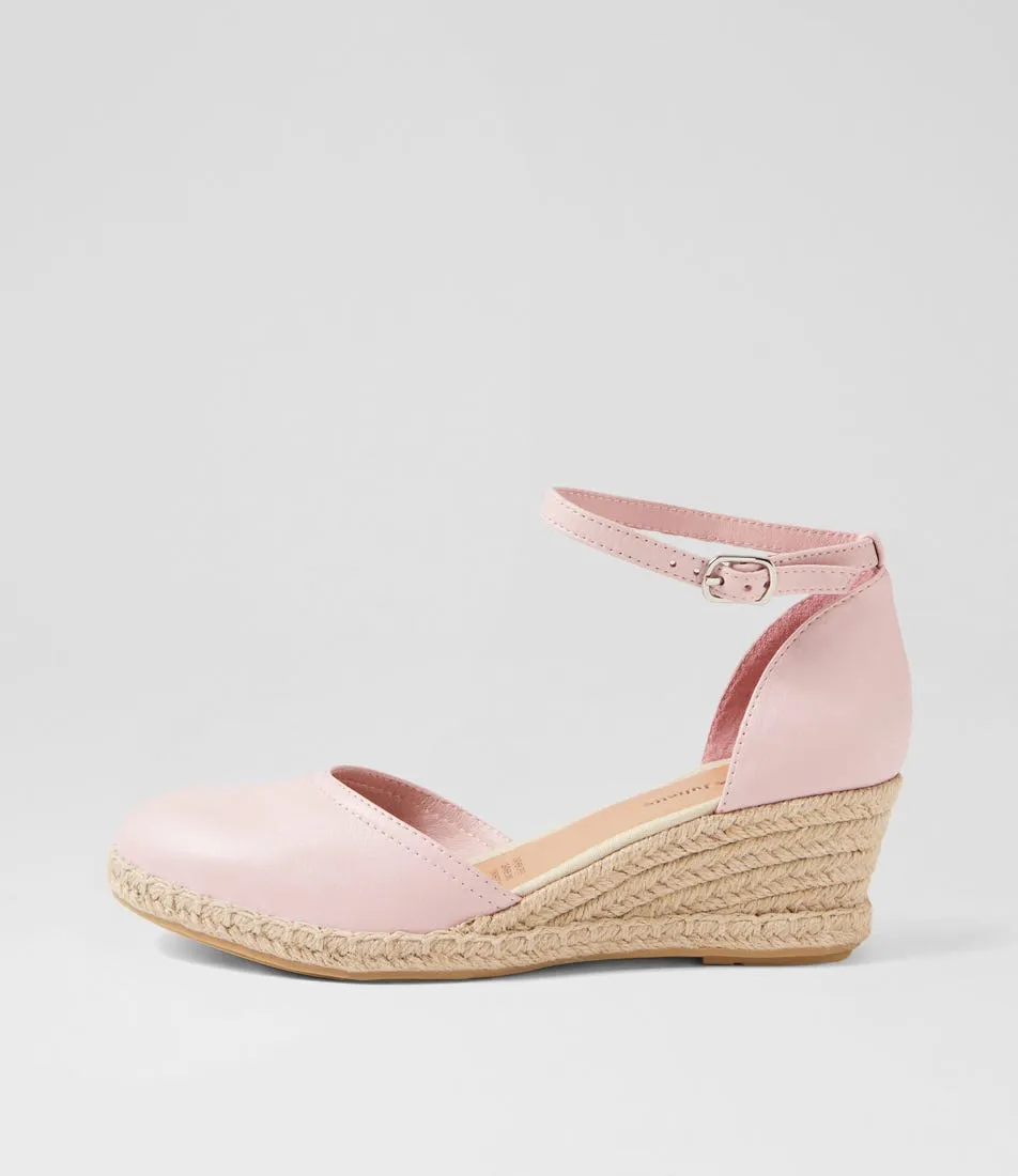 New Pink Natural Rope Leather Wedges DJANGO & JULIETTE Rylen