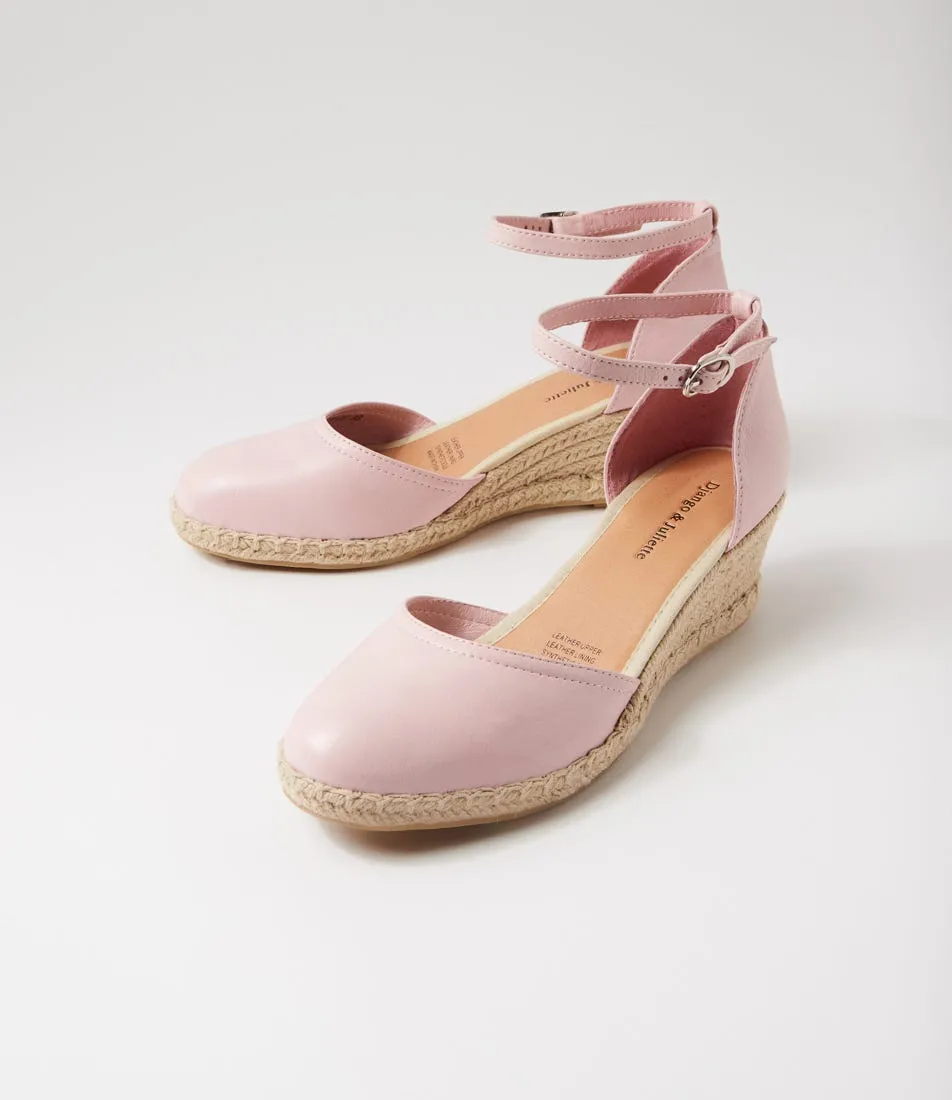 New Pink Natural Rope Leather Wedges DJANGO & JULIETTE Rylen