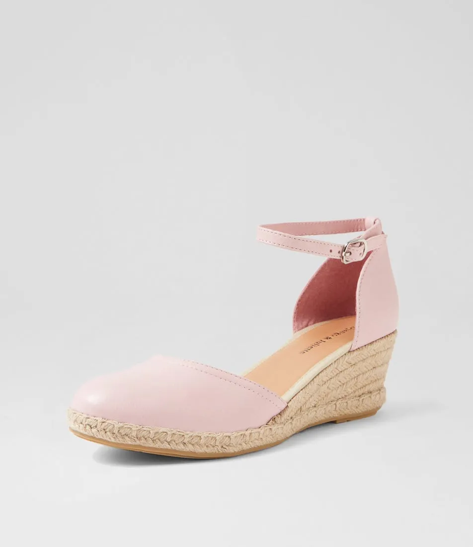 New Pink Natural Rope Leather Wedges DJANGO & JULIETTE Rylen