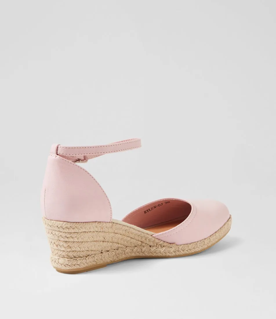 New Pink Natural Rope Leather Wedges DJANGO & JULIETTE Rylen