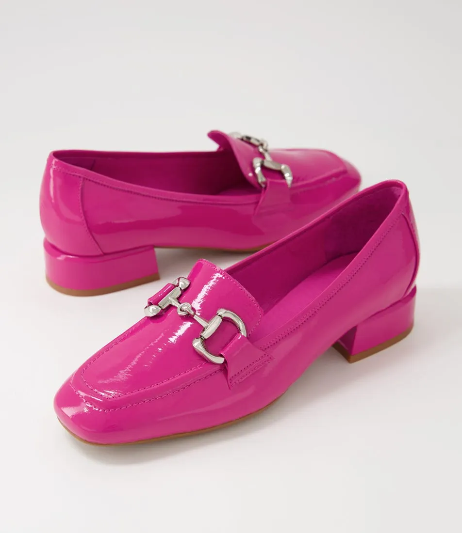 DJANGO & JULIETTE Velam Fuchsia Patent Leather Heels