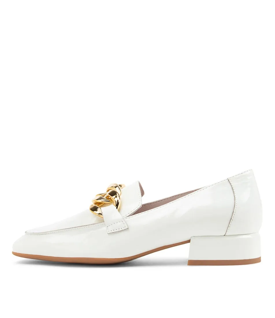 DJANGO & JULIETTE Vivandy White Patent Leather Heels