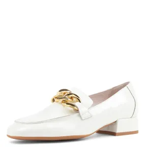 DJANGO & JULIETTE Vivandy White Patent Leather Heels