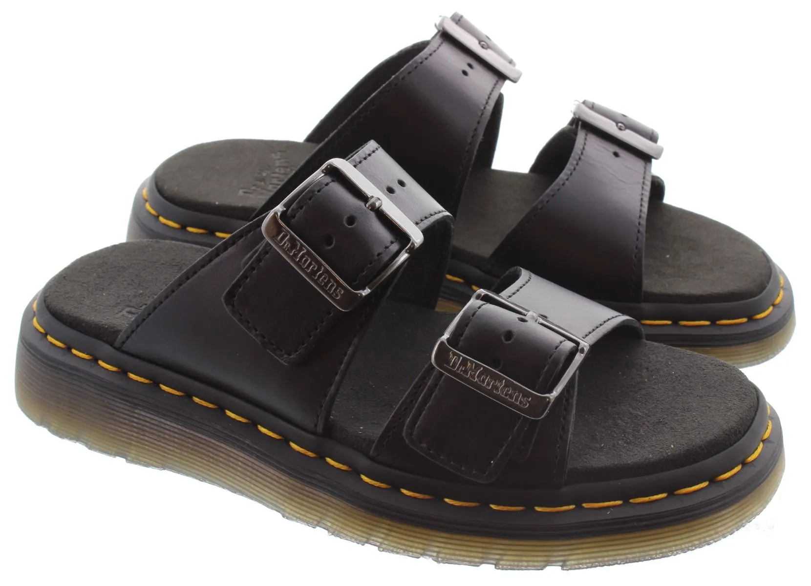 DR MARTENS Ladies Josef Buckle Mules In Black