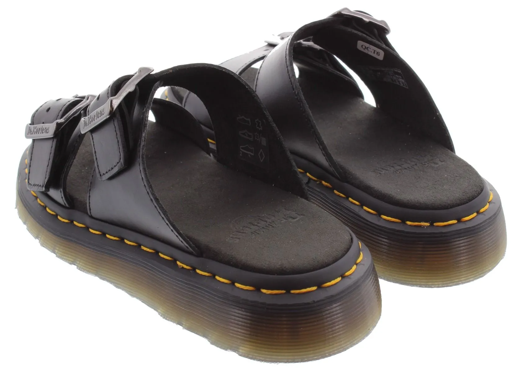 DR MARTENS Ladies Josef Buckle Mules In Black