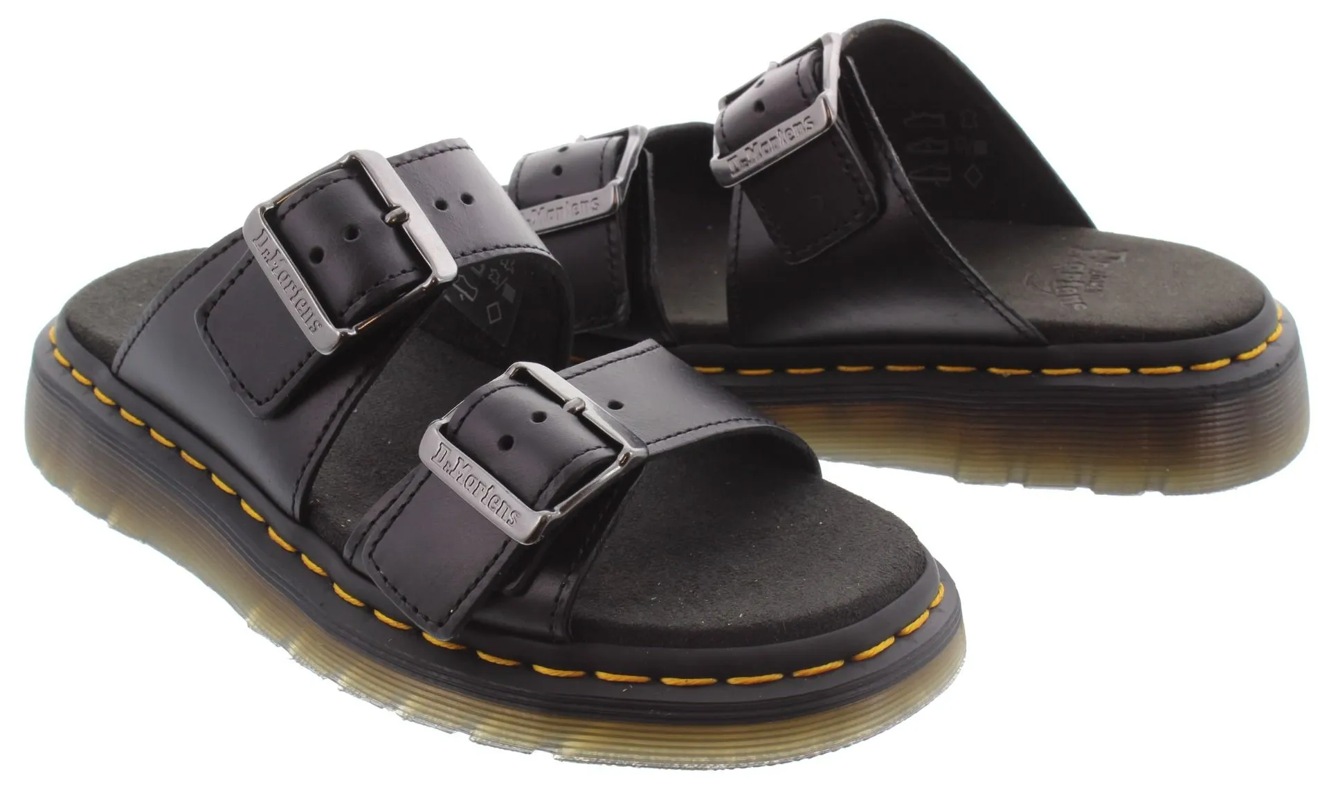 DR MARTENS Ladies Josef Buckle Mules In Black