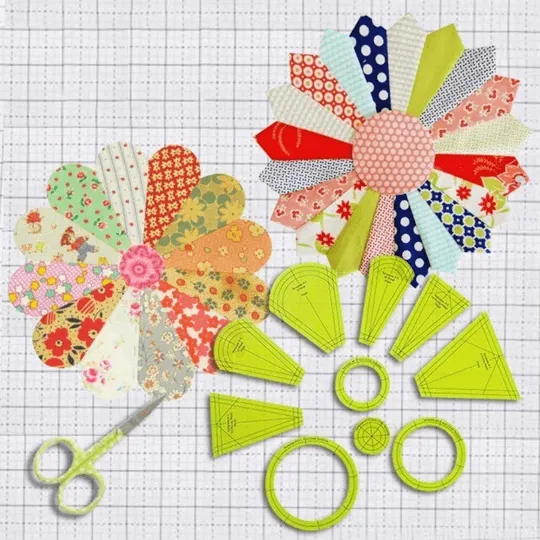 Dresden Plate Quilting Template Set (10PCS)