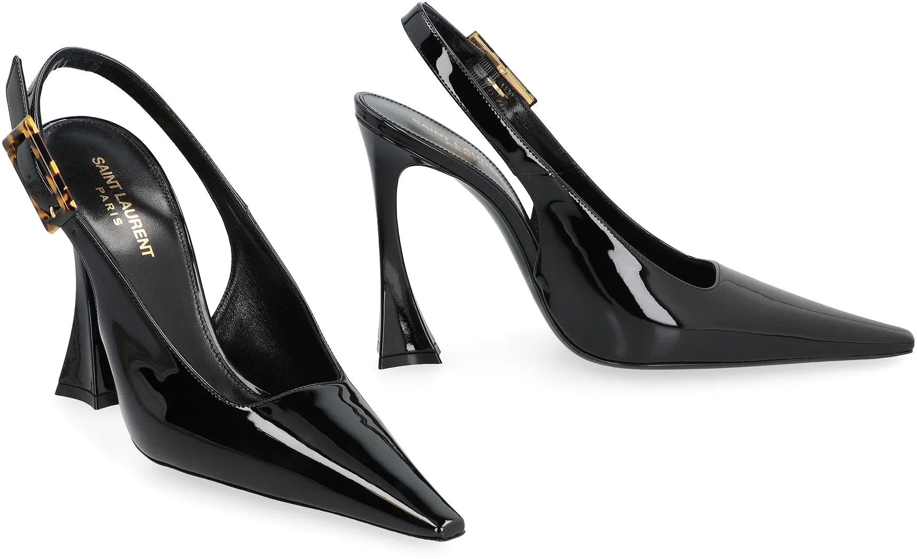 DUNE PATENT LEATHER SLINGBACK PUMPS