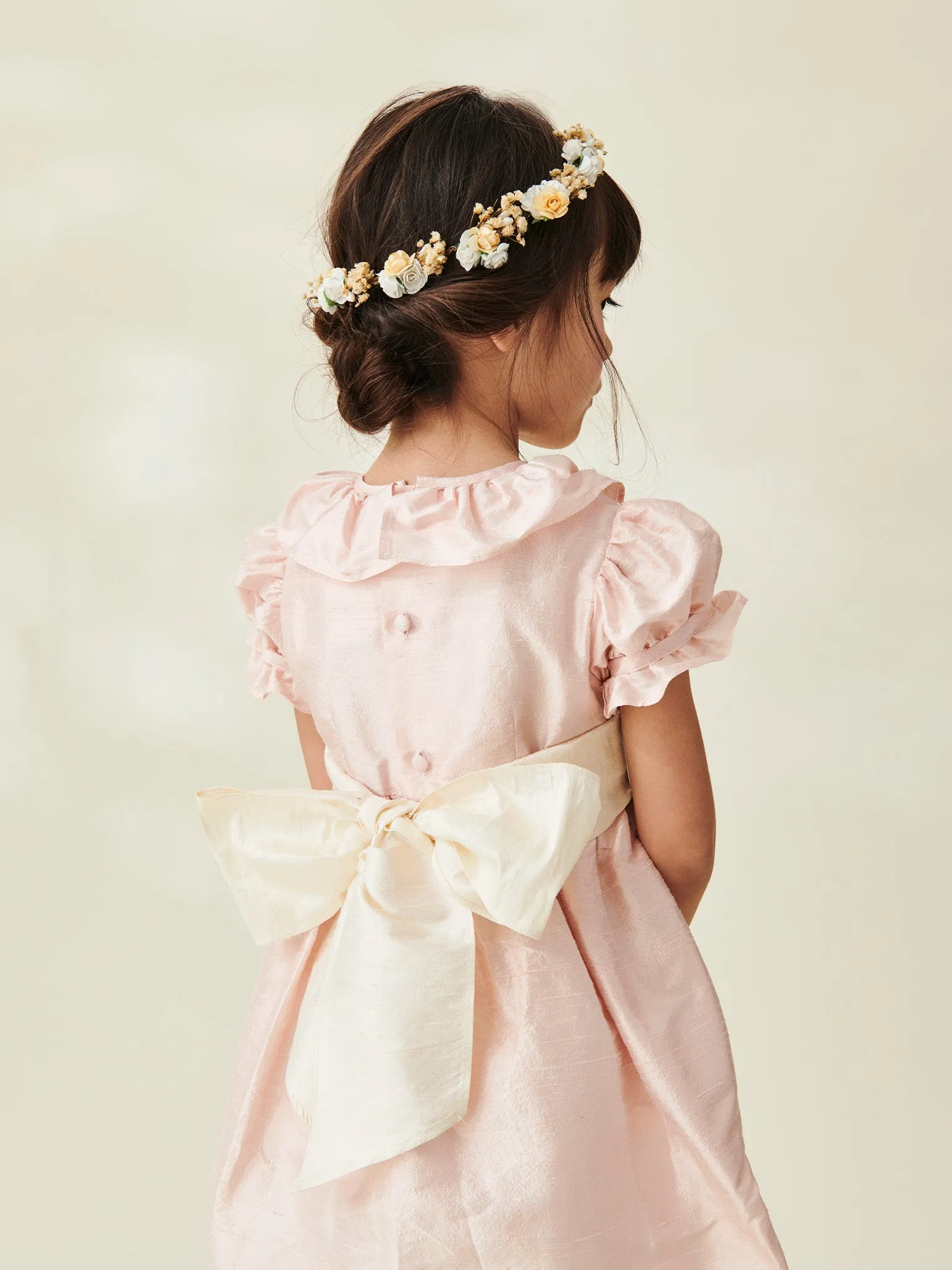 Dusty Pink Azalea Ceremony Girl Silk Dress