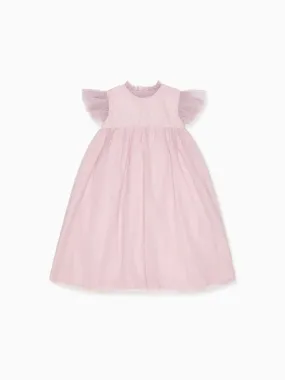 Dusty Pink Estrella Tulle Girl Empire Dress