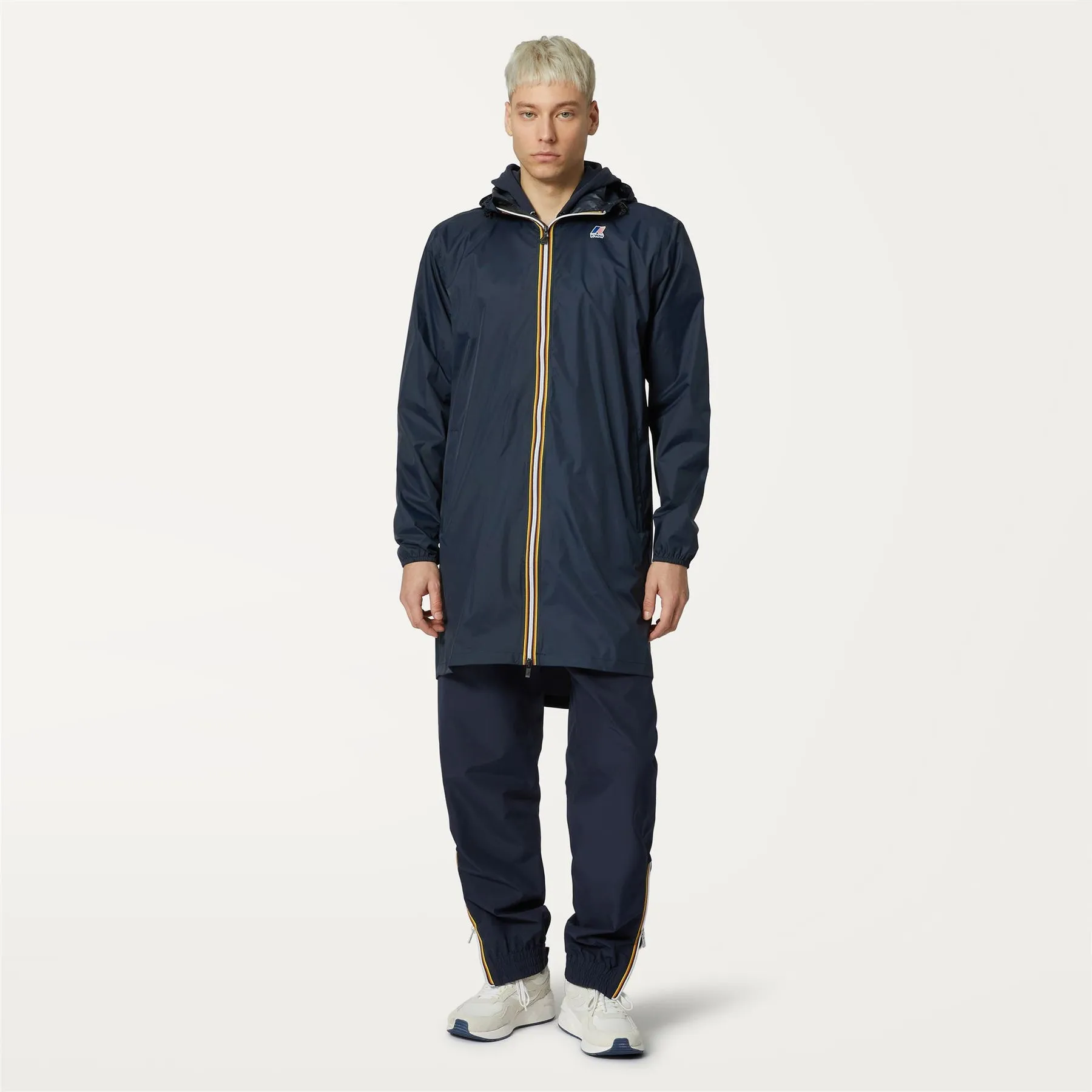 Eiffel - Unisex Waterproof Packable Long Rain Jacket in Blue Depht