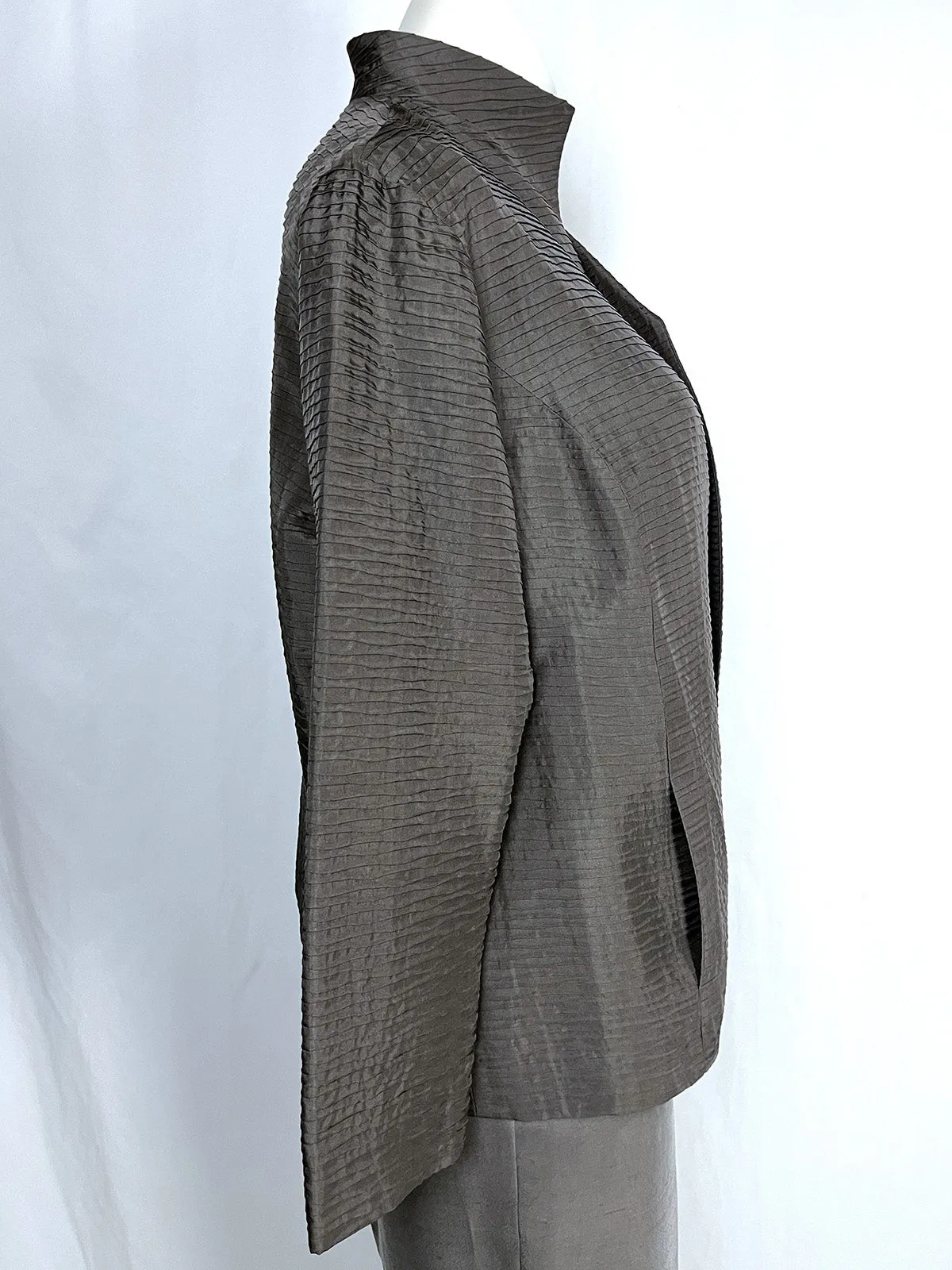 Eileen Fisher Plus Size Taupe Gray Pants Jacket Suit Set