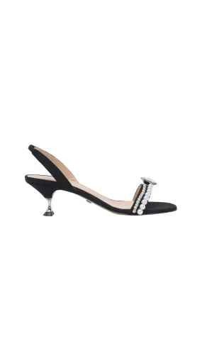 Elizabeth Pump Sandals Black Diamond