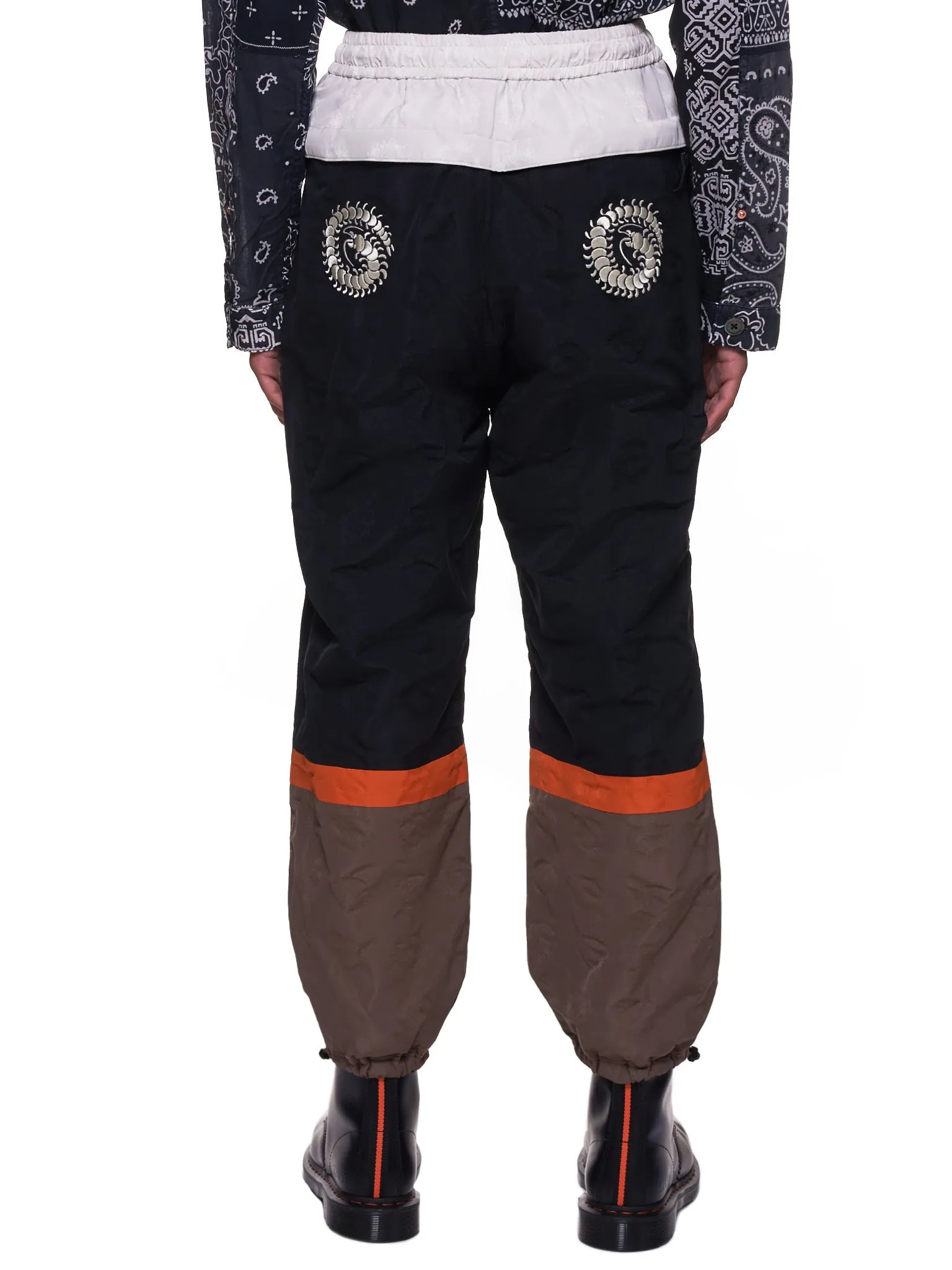 Embroidered Scorpion Trousers (UCZ4504-2-BLACK-BASE)