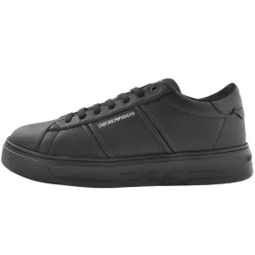 Emporio Armani Logo Trainers Black