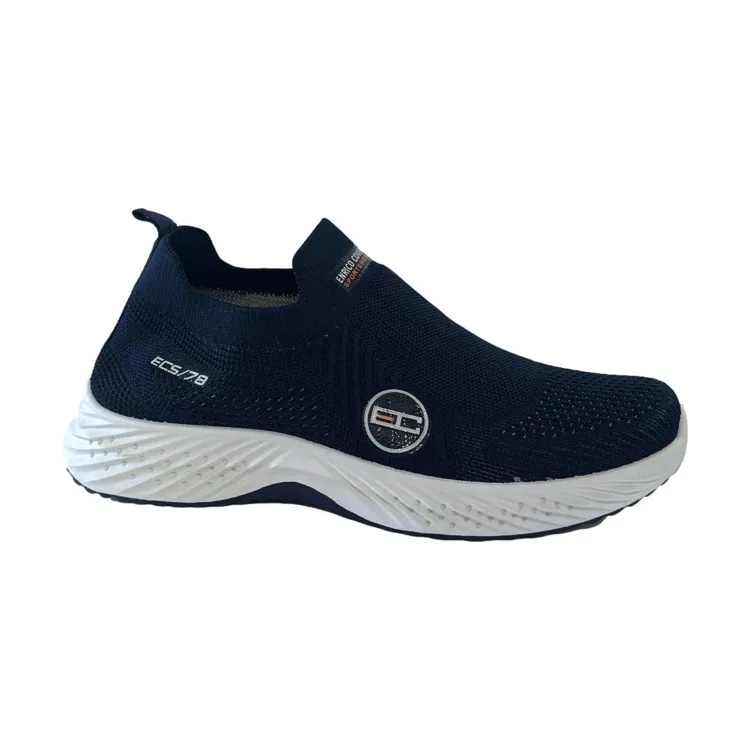 Enrico Coveri Men's Blue Slip-On Sneakers