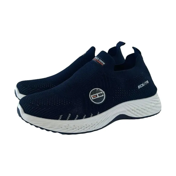 Enrico Coveri Men's Blue Slip-On Sneakers