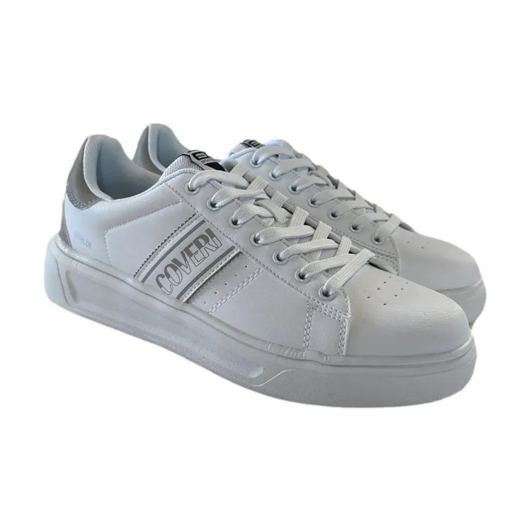 Enrico Coveri White Lace-Up Men's Sneakers