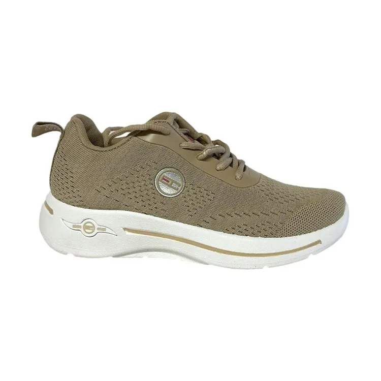 Beige Lace-up Women's Sneakers by Enrico Coveri