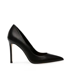 Evelyn-E Black Leather Pump