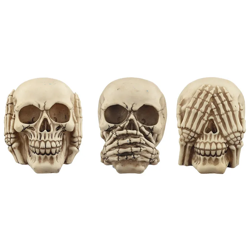 Fantasy Skull Set - See No Evil, Speak No Evil, Hear No Evil SK276