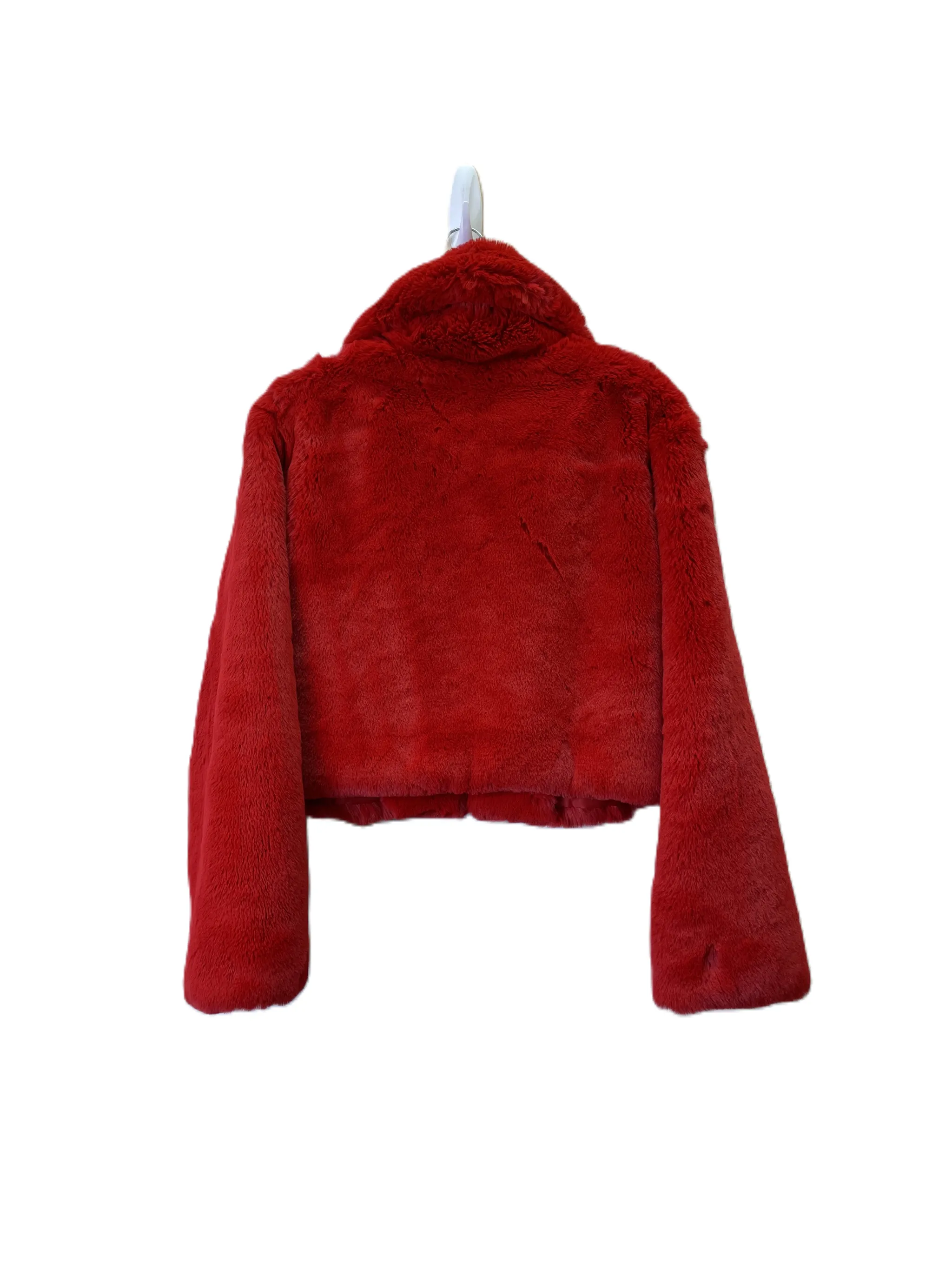 Faux Fur & Sherpa Red Jacket by Akira - Size Large