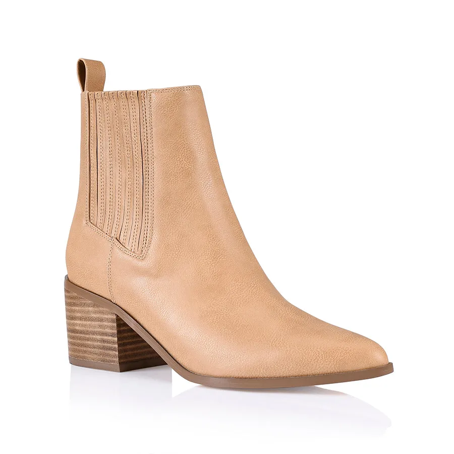 Fillipin Chelsea Ankle Boots - Caramel Softee