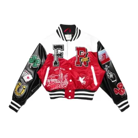 First Row Get Lucky Red Women's Varsity Jacket