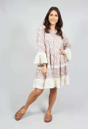 Floral Rosa Print Long Sleeve Tunic