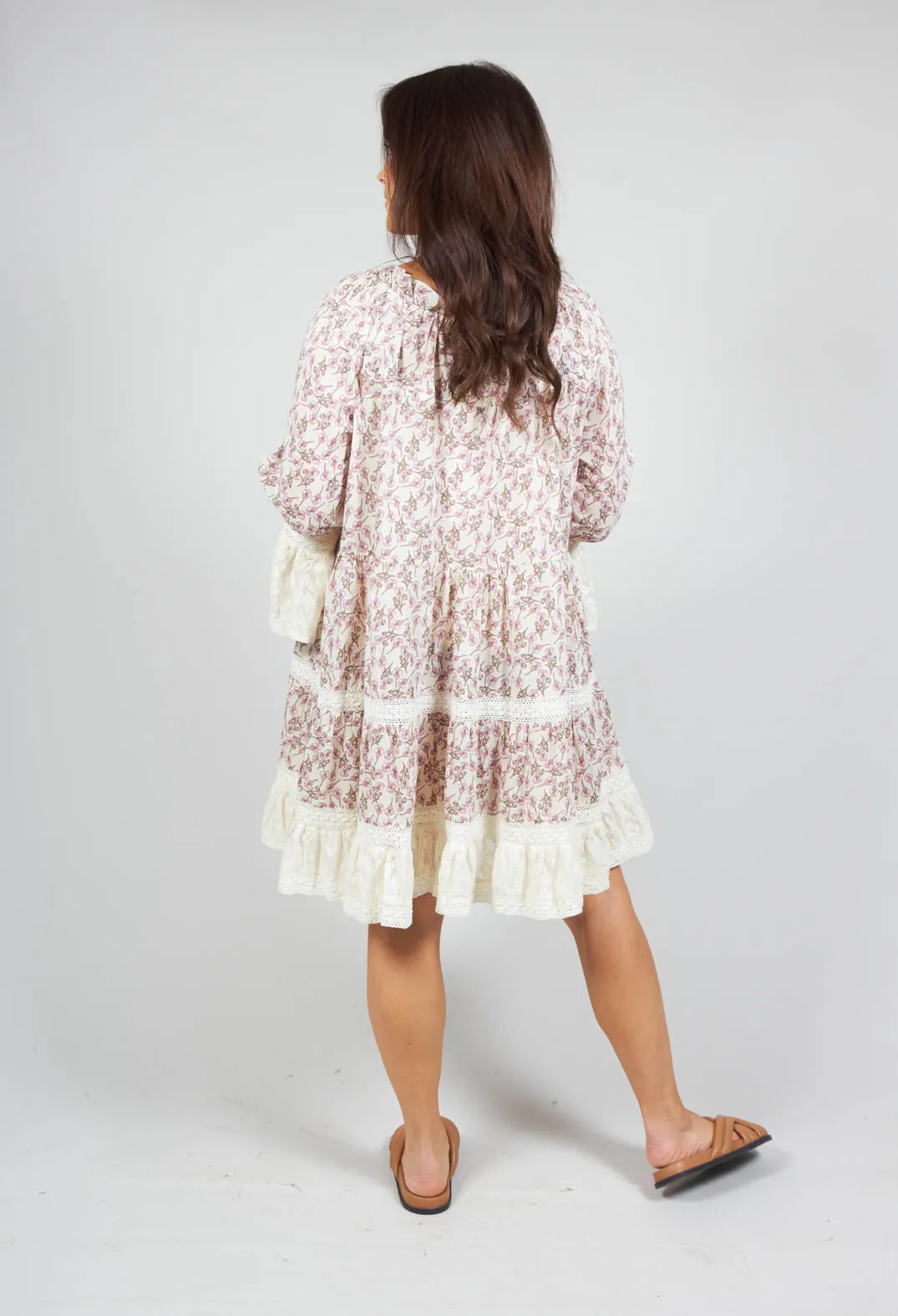 Floral Rosa Print Long Sleeve Tunic