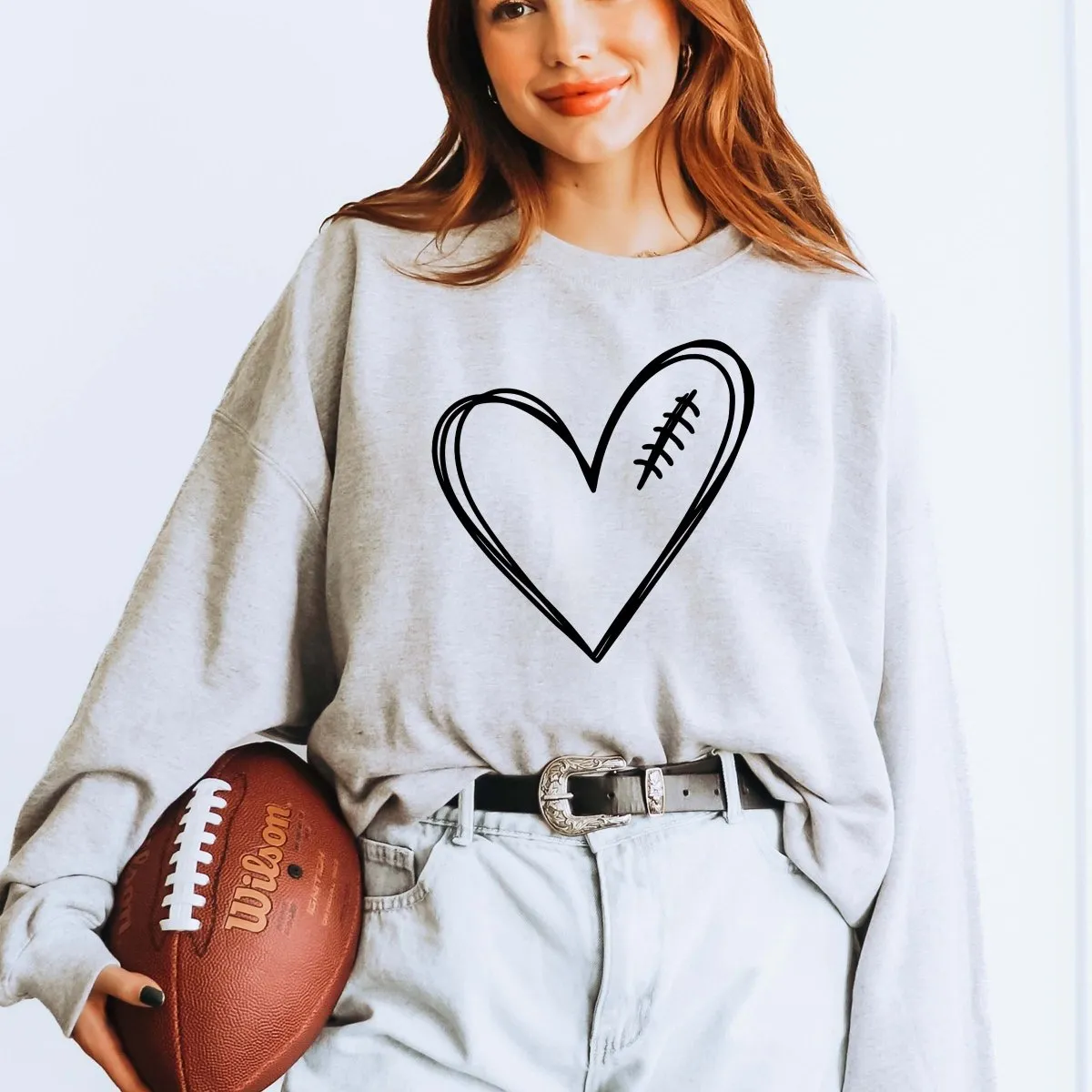 Football Heart Sweatshirt