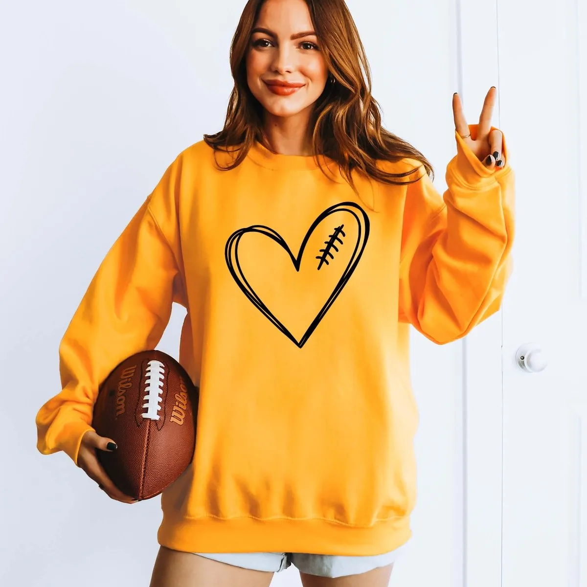 Football Heart Sweatshirt