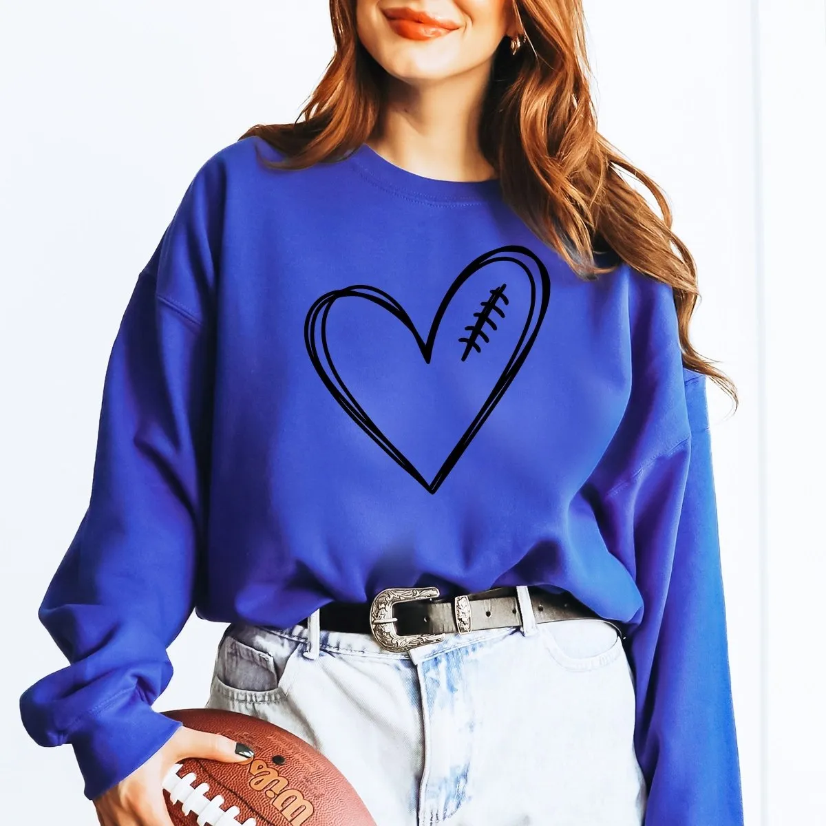 Football Heart Sweatshirt