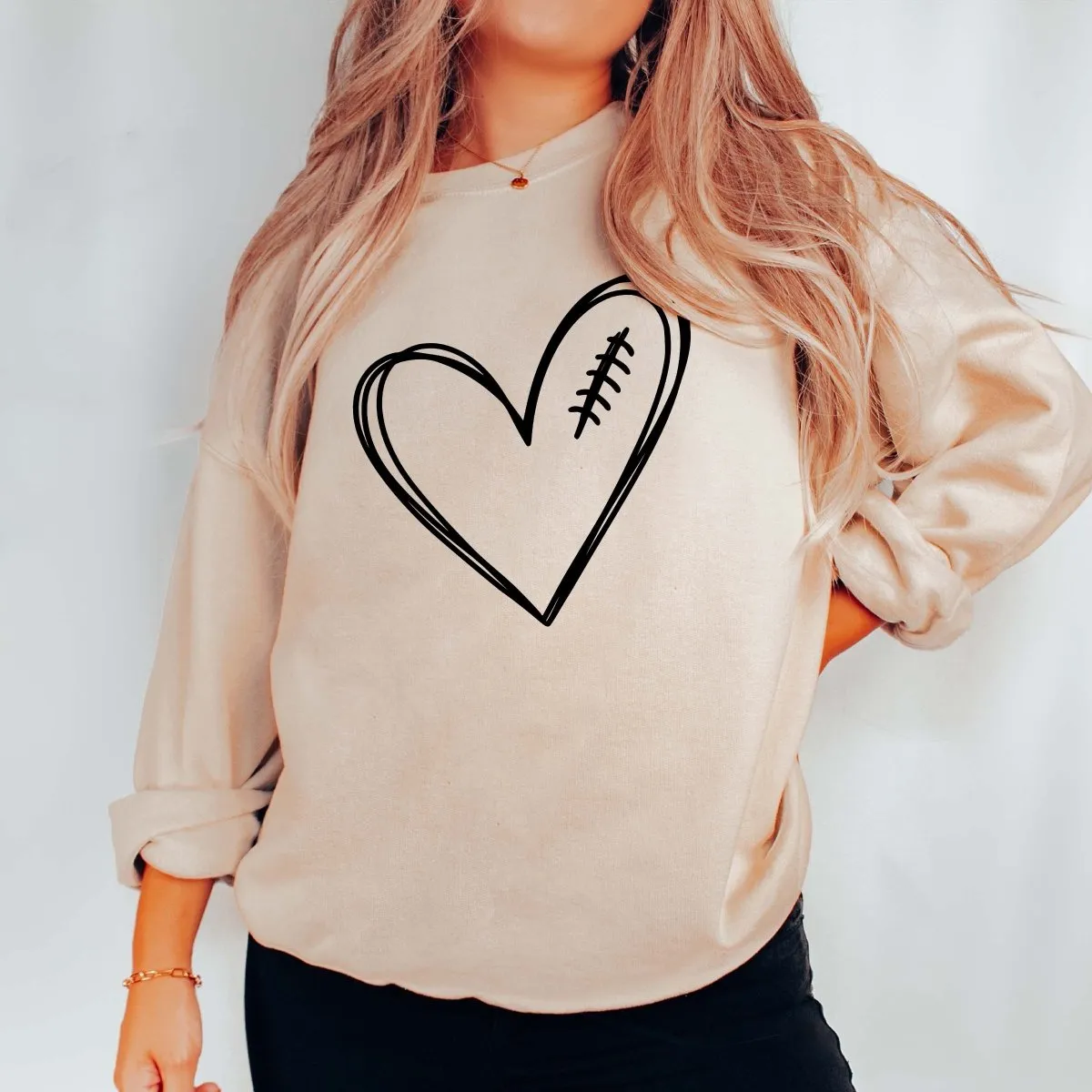 Football Heart Sweatshirt