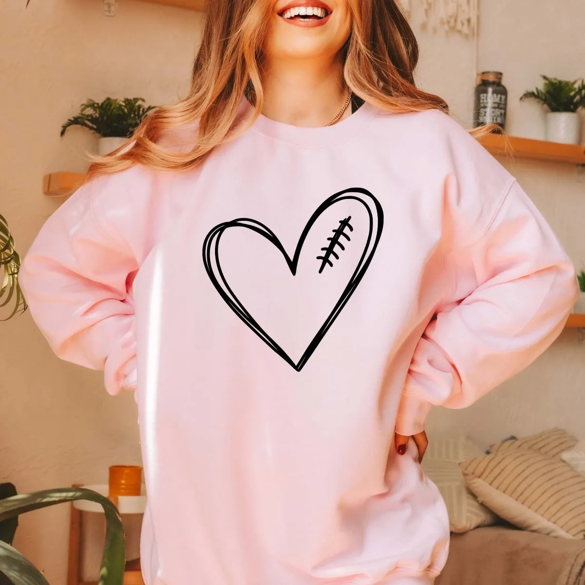 Football Heart Sweatshirt