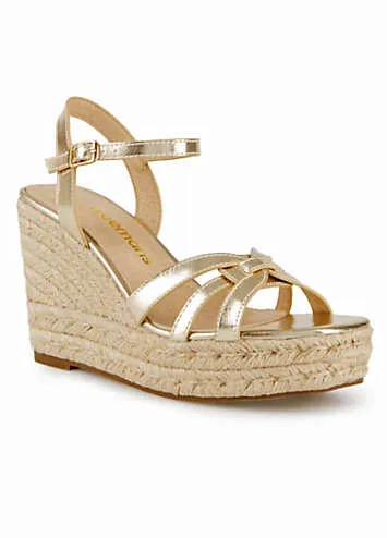 Gold Cut-Out Detail Wedges by Freemans