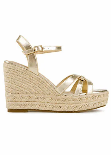 Gold Cut-Out Detail Wedges by Freemans