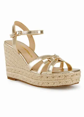 Gold Cut-Out Detail Wedges by Freemans