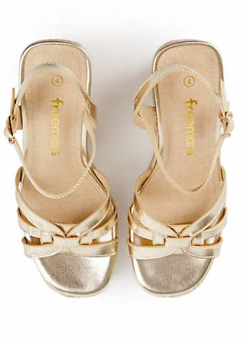 Gold Cut-Out Detail Wedges by Freemans