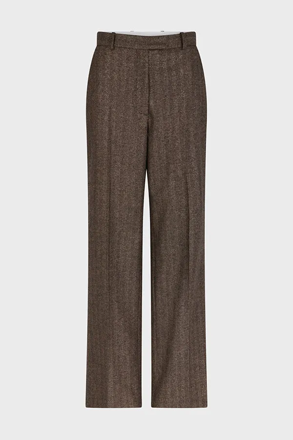 Gerard Darel DALI HERRINGBONE STRAIGHT CUT TROUSERS