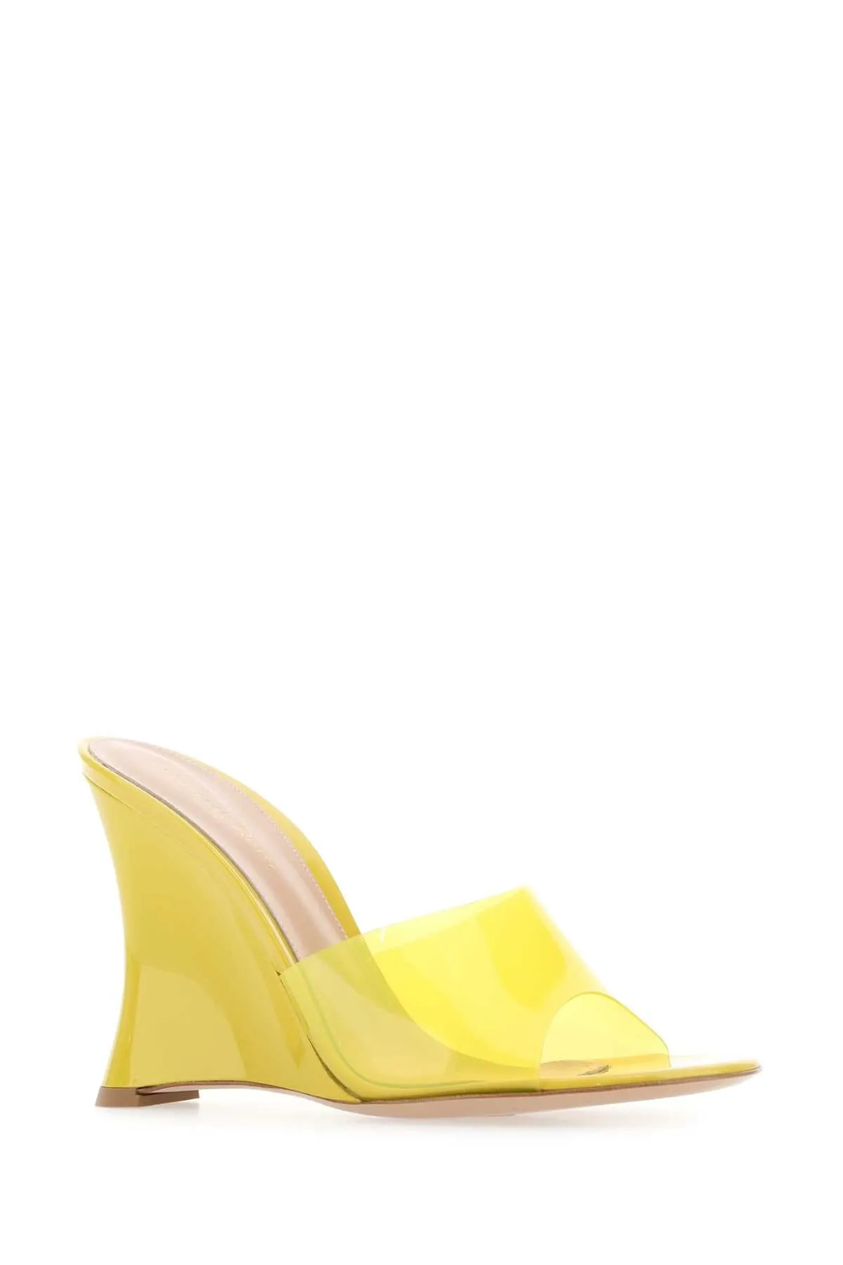 Gianvito Rossi Yellow Pvc Mules