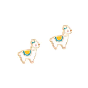 Cute Llama Stud Earrings by Girl Nation