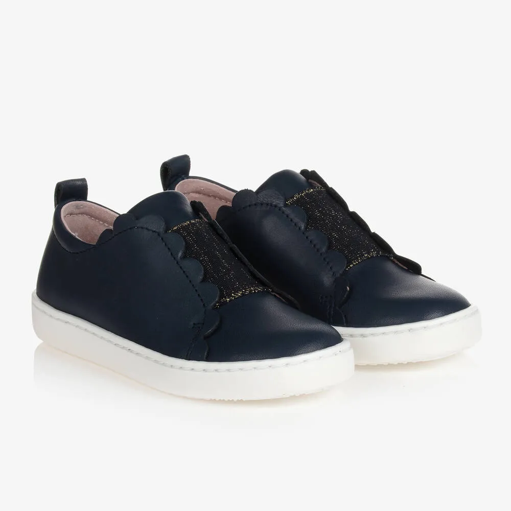 Girls Navy Blue Trainers