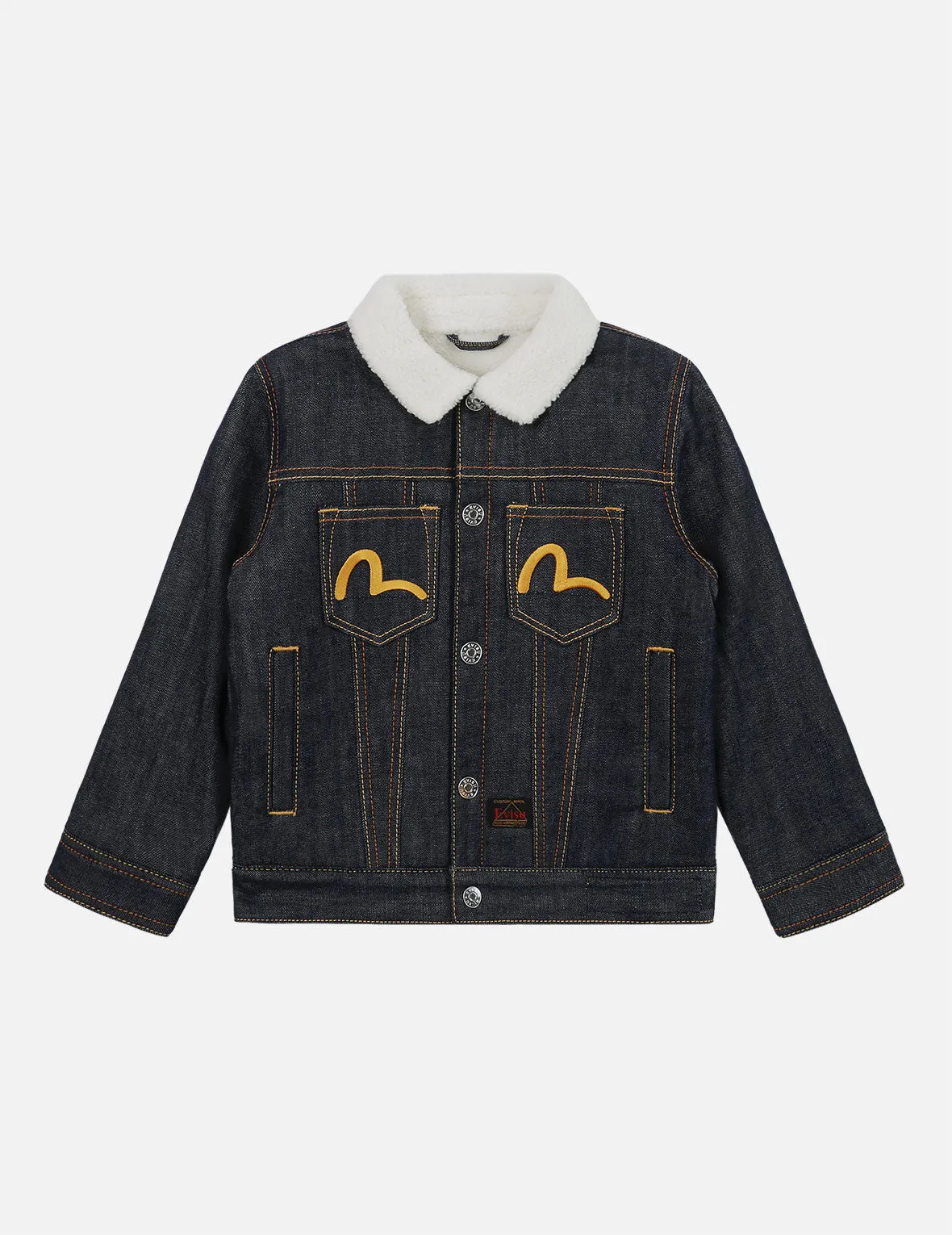 Godhead Print Fleece Lined Denim Jacket